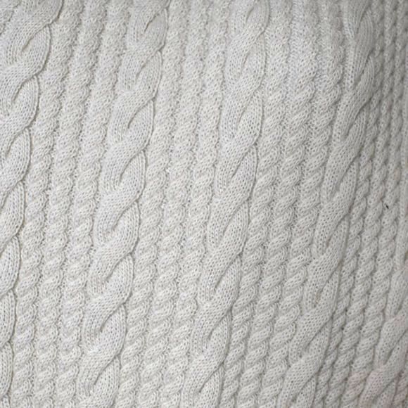 Parentezi One-Sleeve Cable Knit Sweater Small Off White Baby Alpaca Off-Shoulder - Picture 7 of 14